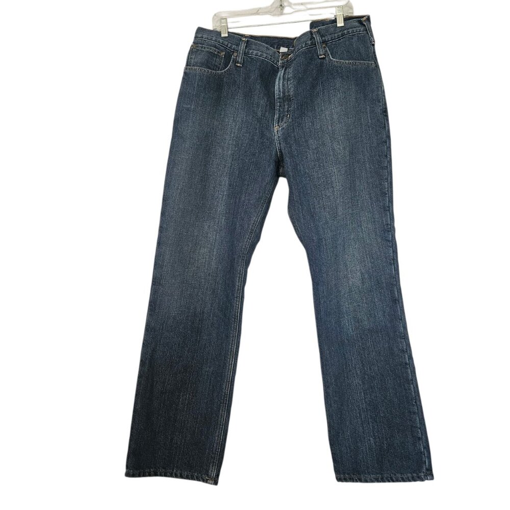 Carhartt Mens Fleece Lined Blue Jeans SZ 40×32 Pants Relaxed Fit Insulated denim - Picture 2 of 11